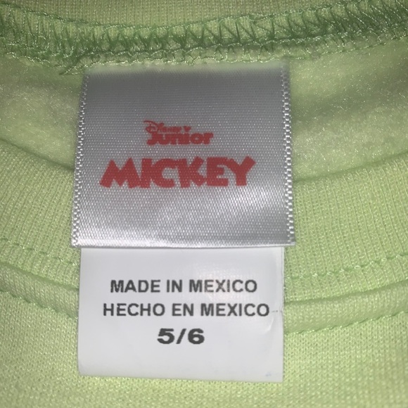 Disney Mickey Sweatshirt Neon Green - Picture 3 of 4